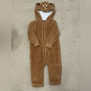 Old Navy Reindeer Hooded One-piece for Toddler (18-24M)